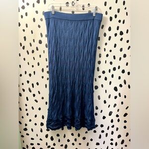 Missoni Navy chevron knit skirt